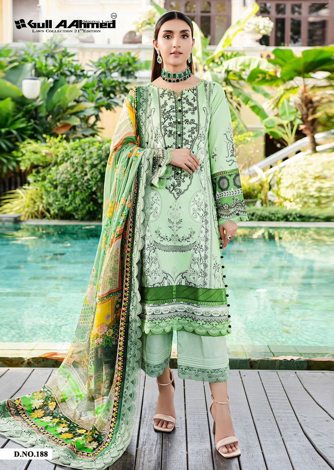 Gull A Ahmed Lawn Collection Vol 21 Cotton Pakistani Dress Material Wholesale Price In Surat